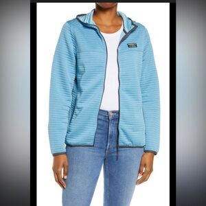 L.L. BEAN Aqua Women's Airlight Knit Full-Zip Hoodie XS Knit